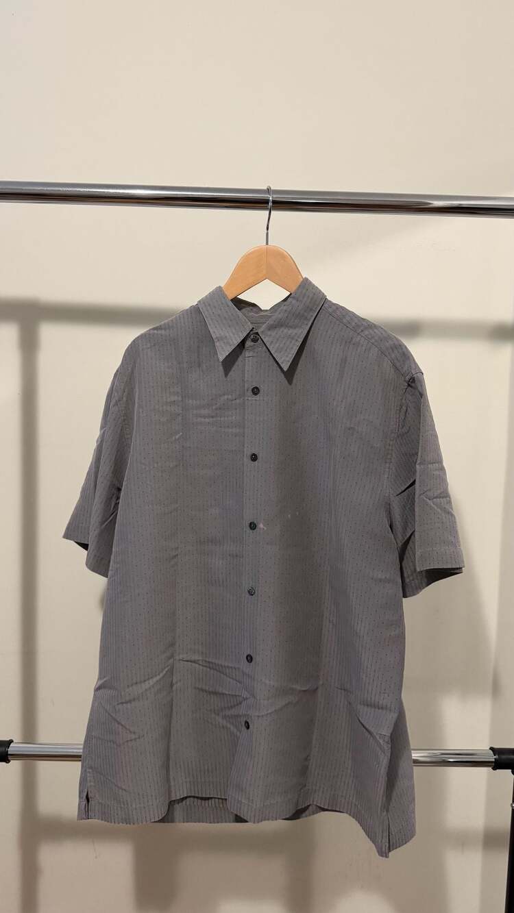 Alfani Mens Stretch Modern Button Up Shirt, Grey, Small 732994275514